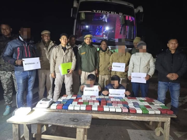 Image of the drugs worth ₹11 crore seized by Assam Police in three operations.