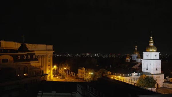 The air defense system is active in Kyiv, the capital of Ukraine.