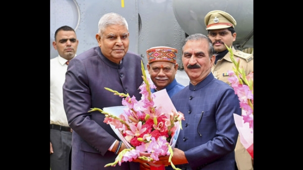 Jagdeep Dhankhar arrives in Shimla