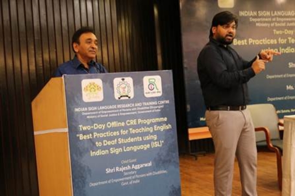 ISLRTC organized Two-Day National Workshop on ‘Best Practices for Teaching English to Deaf Students Using Indian Sign Language’, in New Delhi