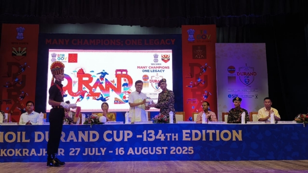 Kokrajhar welcomeing ‘134th Edition of Indian Oil Durand Cup’ trophy.