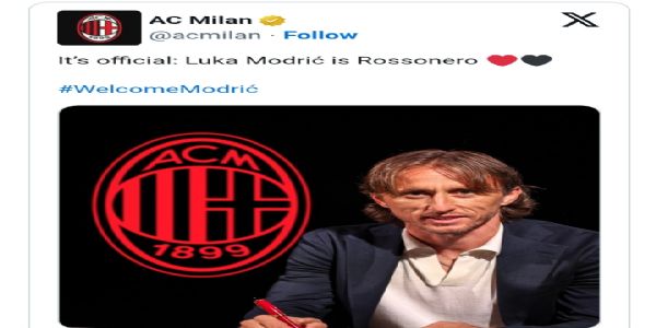 Luka Modric joins AC Milan after leaving Real Madrid