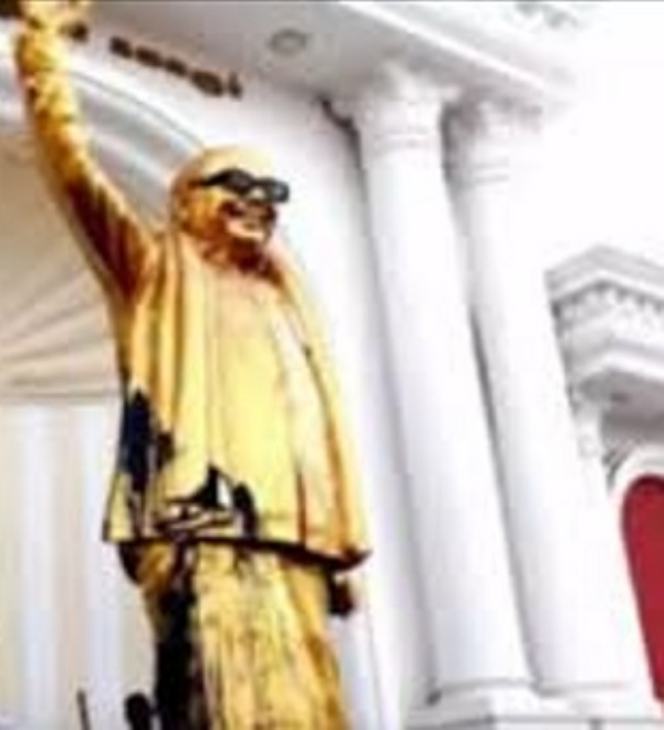77-Year-Old Doctor Arrested for Defacing Karunanidhi Statue in Salem