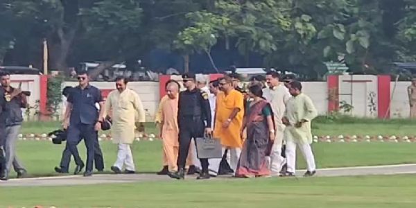 UP CM arrives in Varanasi to hold review meet, take stock of arrangement for Kanwariyas convenience