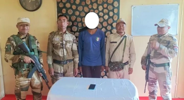 Image of the rebel arrested in Manipur.