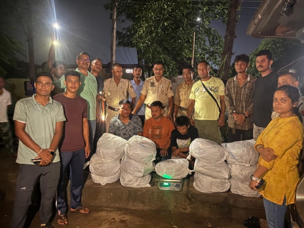 Image of the three peddlers arrested with huge quantity of marijuana in Guwahati.
