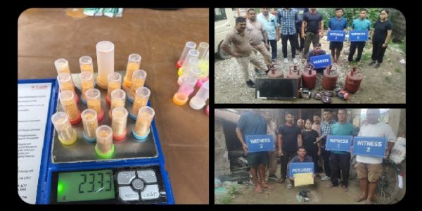 Lakhimpur Police seizes suspected heroin, cash, electronics in two separate raids