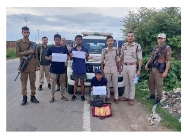 Cachar: Image of the Manipuri man arrested with gold biscuits worth lakhs of rupees from Ramnagar area of district headquarters Silchar.