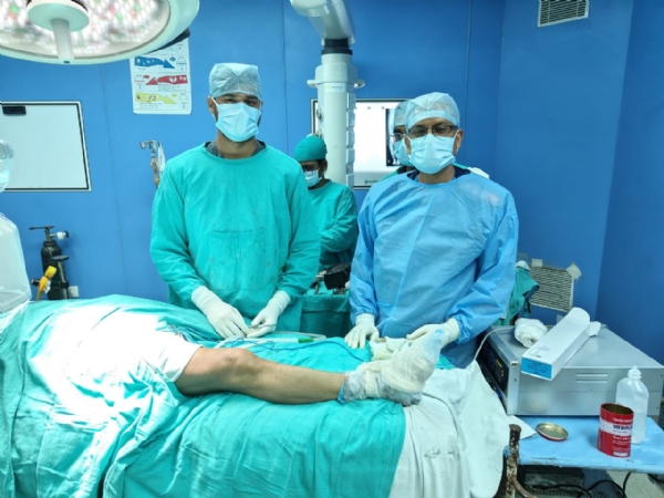 67-year-old Ram Ashish Singh was successfully operated upon and saved from knee replacement