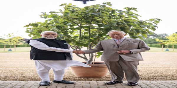 His Majesty was given a tree to be planted this Autumn,by PM Modi