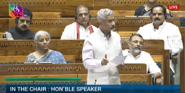 External Affairs Minister S Jaishankar speaks during a debate