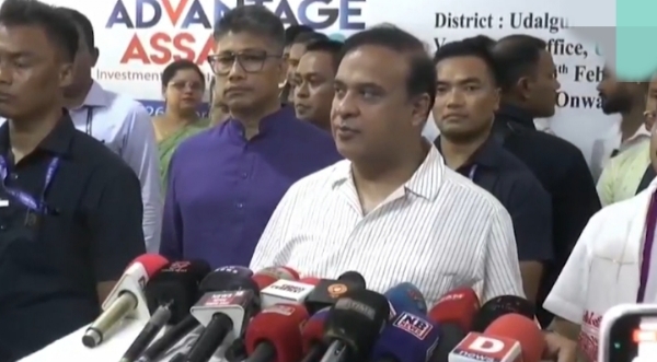 HBS Assam chief minister addressing a press meet in Udalguri on Thursday.
