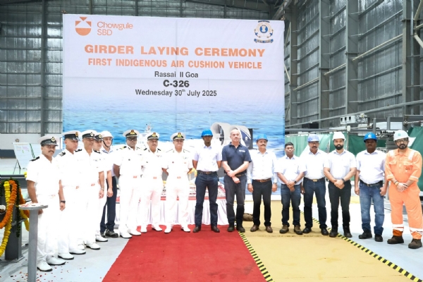 Indigenous Hovercraft Construction for ICG Begins at Chowgule Shipyard