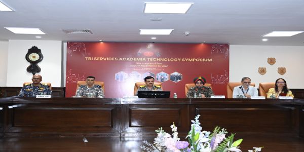 Tri-services technology symposium held at Manekshaw Centre