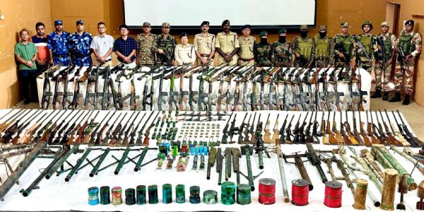 Over 200 weapons, IEDs, grenades seized in major crackdown in Manipur
