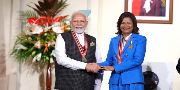 PM Modi meets with President of Trinidad and Tobago