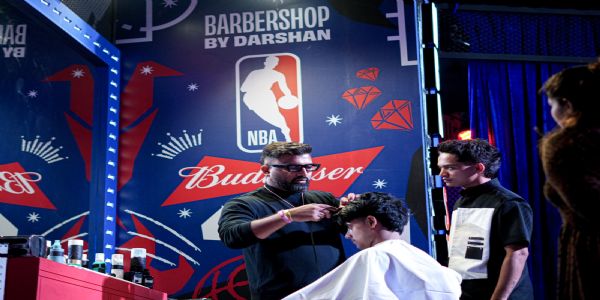 Celebrity hair designer Darshan Yewalekar’s D Barbershop shines bright at India’s first NBA House