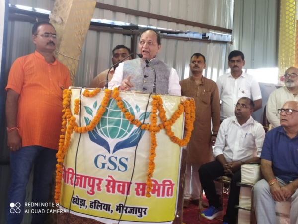 BJP National General Secretary and Rajya Sabha MP Arun Singh addressing the gathering
