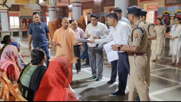 CM Yogi heard grievances of people in Gorakhpur