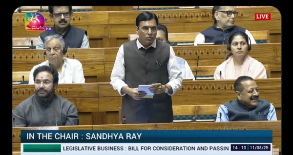 Union Sports Minister Mansukh Mandaviya during the ongoing Monsoon Session