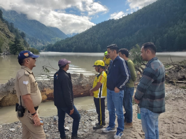 Lake Formed on Bhagirathi River Submerges Highway, Army Helipad