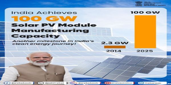 PM Modi Hails 100 GW Solar Milestone as Big Boost to Aatmanirbhar Bharat