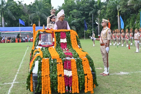 Flag hoisting by General Manager Upendra Chandra Joshi