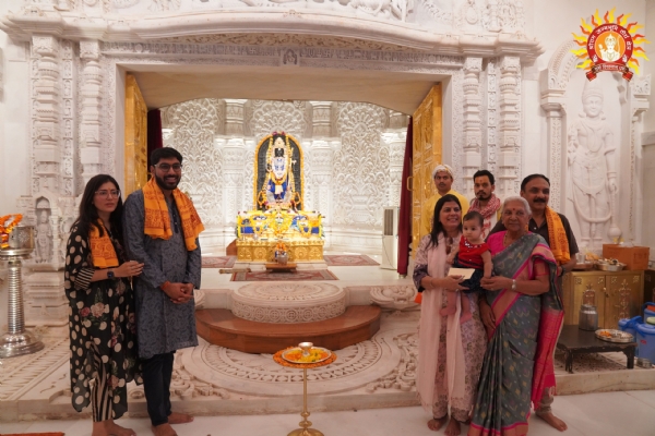 Guv Anandiben Patel performs worship, offers prayers at Ram Janmabhoomi temple  with her family