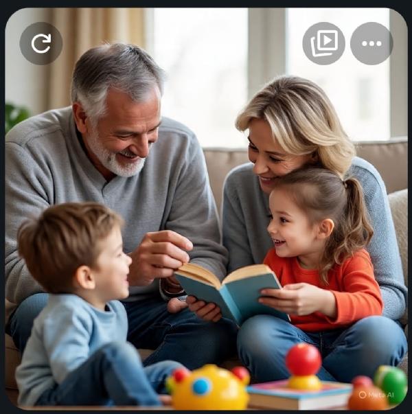 To sit with grandchildren and tell them stories