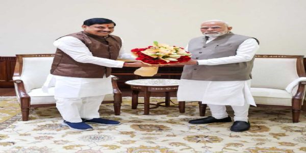 MP CM Mohan Yadav Meets PM Modi, Discusses Development Plans