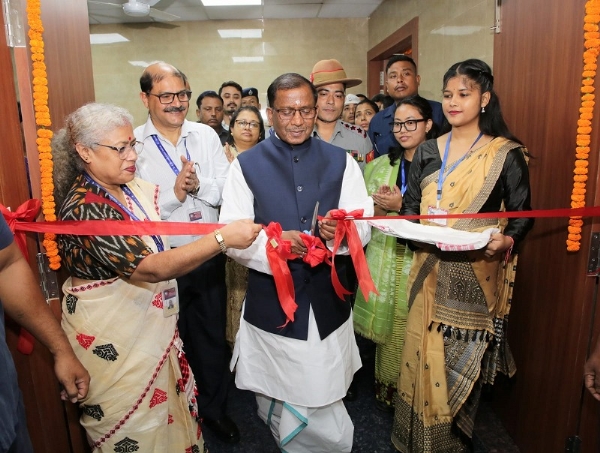 Image related to the inauguration of TrueBeam Linear Accelerator Radiotherapy Machine and E-Office Facility at BBCI Guwahati by Assam Governor Lakshman Prasad Acharya.