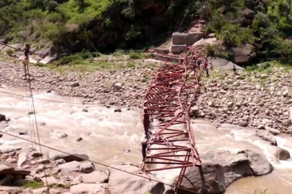 Under-Construction Footbridge Collapses In J&K’s Udhampur Amid Heavy Rains