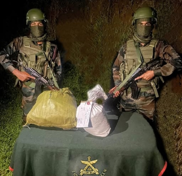 Image of the seized narcotics in Mizoram.