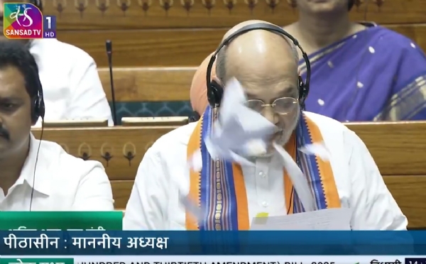 Papers were flung in the Lok Sabha during Amit Shah’s introduction of the bill.