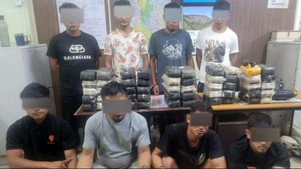 Image related to the Meth worth ₹75 crore seized in Mizoram; eight held in major bust.