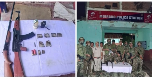 Image of the seized weapons in Manipur.
