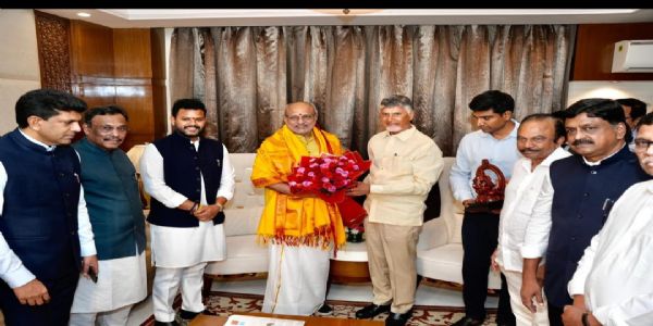 Chandrababu Naidu Extends Support to NDA Vice-Presidential Candidate C.P. Radhakrishnan