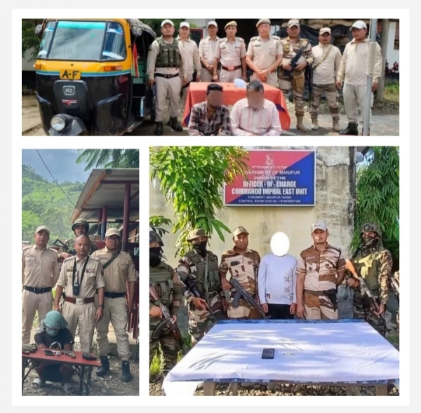Images of the arrested rebels in Manipur.