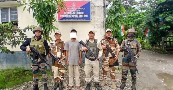Image of the arrested rebels in Manipur.