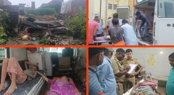 3 killed as kutcha house collapse due to rain, 4 others injured
