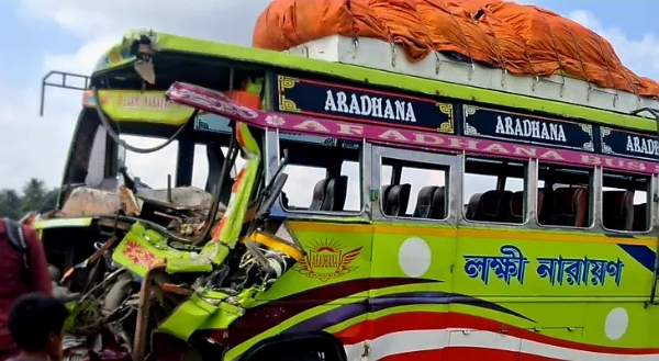 The bus involved in the accident
