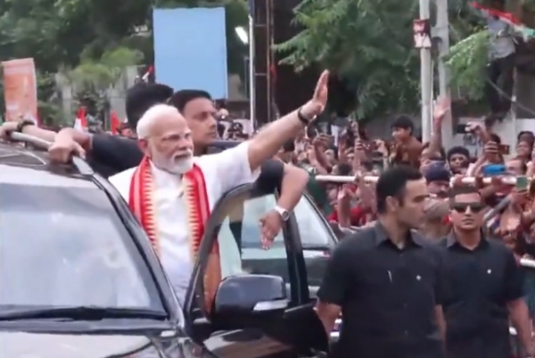 PM Modi Leads Grand Roadshow in Ahmedabad