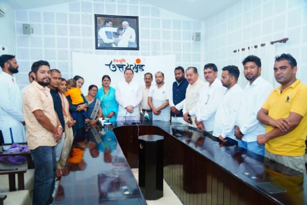Newly Elected Public Representatives from Rudraprayag District Meet Chief Minister