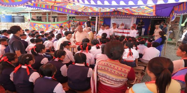 Governor Bhalla visits Saraswati Bal Vidya Mandir in Imphal’s Andro area