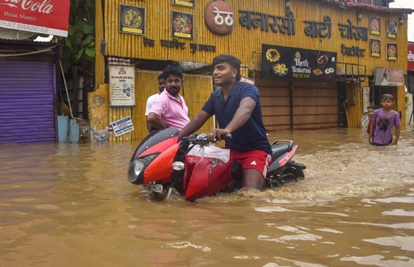 Ganga river in Varanasi reached a dangerous level on Monday morning