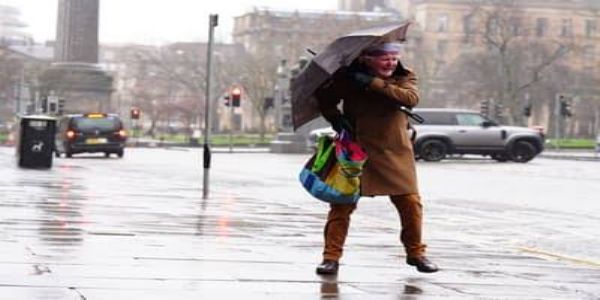 UK Weather : Storm Floris brings strong winds and rain, causing travel disruptions and danger to life warnings