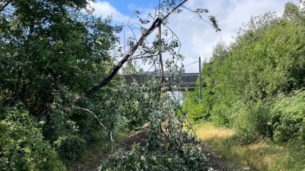 Storm Floris cleanup after disruptions.