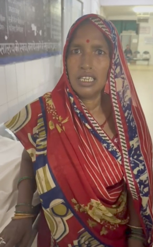 Woman giving details of tragic incident