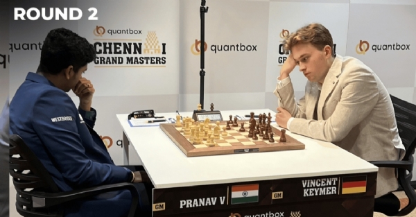 Keymer beat Pranav to move to a perfect 2/2