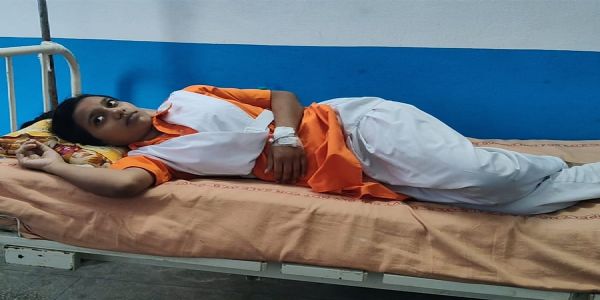 HS student appears in exam from hospital